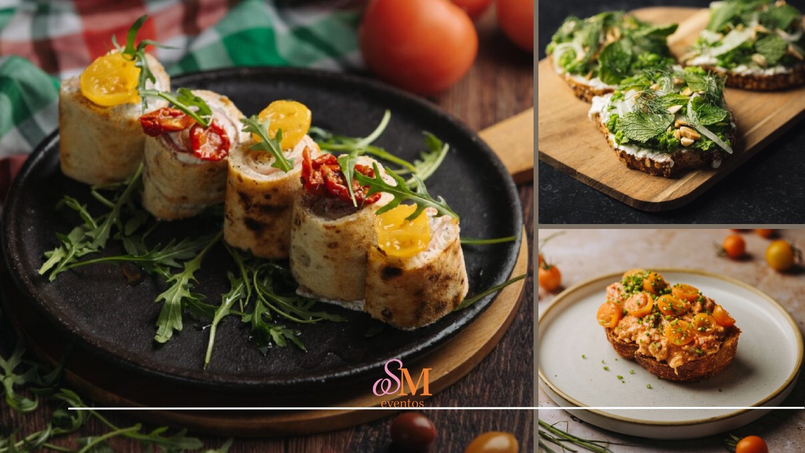 Montaje de platillos Sobremesa Eventos